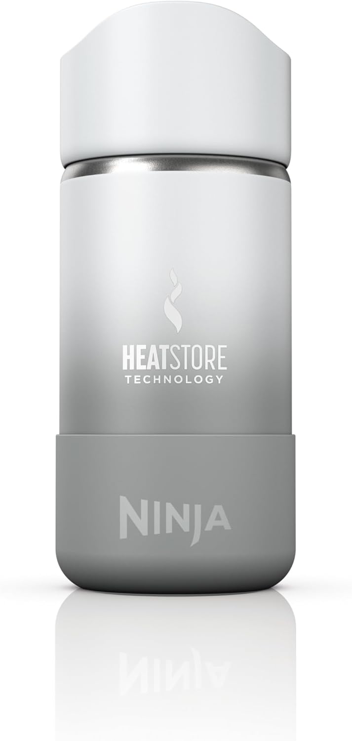 Ninja, Travel Mug, Sip Perfect 16oz, Brings Hot Drinks to Sippable Temperature in Minutes, Stainless Steel, Leak Proof, Dishwasher Safe, Metal, Insulated Tumbler, Ocean Blue, DW1603OB