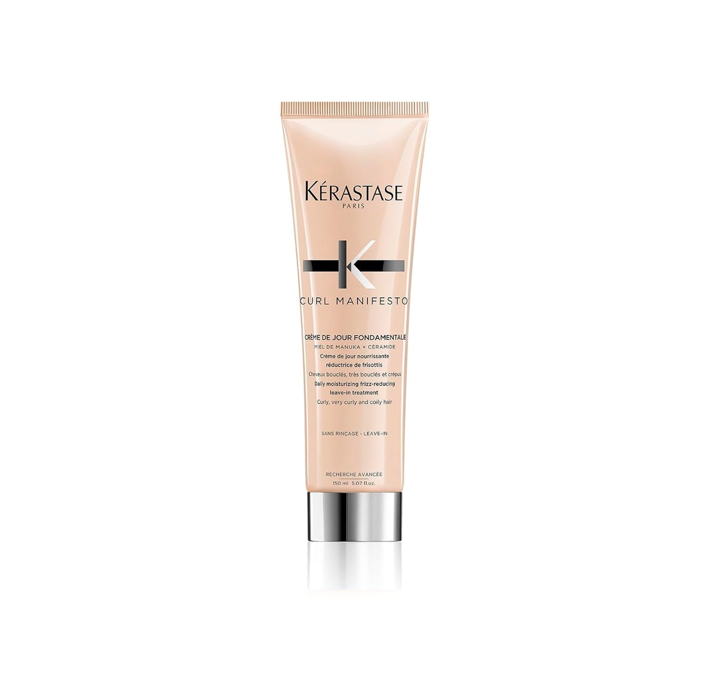 Kerastase Curl Manifesto Crème de Jour Fondamentale Hair Cream - Leave In Treatment & Heat Protectant, Controls Frizz & Enhances Curls, 5.07 Fl Oz