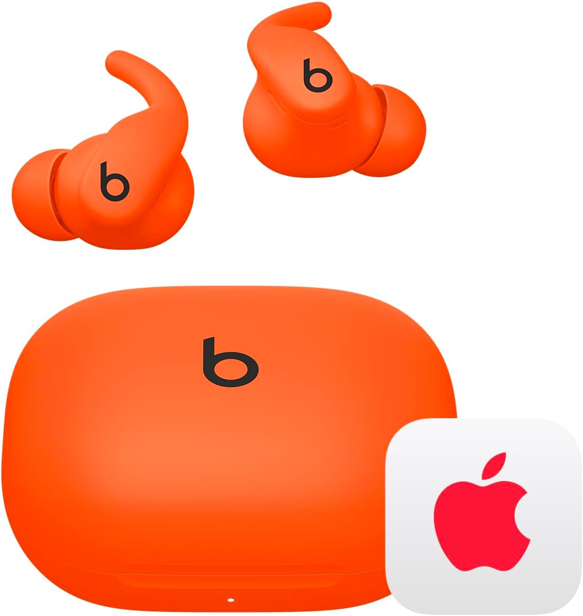 Beats - Powerbeats Fit - Wireless Noise-Cancelling Workout Earbuds with Ultimate Secure Fit, IPX4, Up to 30H of Battery Life & Charging case, Compatible with Apple & Android - Spark Orange