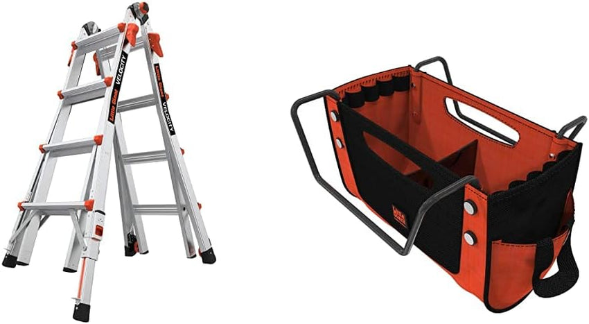 Little Giant Multi-Position Ladder, Velocity, M17, 9-15 Foot, Aluminum, Type 1A, 300 lbs Weight Rating & Work Platform, Aluminum, 375 lbs Weight Rating