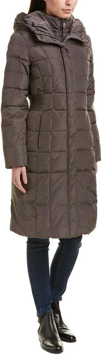 Cole Haan womens Long Quilted Puffer Coat Down Jacket
