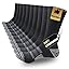 JOYNÉE 5/10 Pairs Mens Lightweight Athletic Crew Cushioned Breathable Work High Calf Long Boot Socks