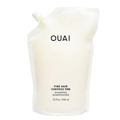 OUAI Fine Hair Shampoo - Volumizing Shampoo for Fine, Flat Strands - Made with Biotin, Keratin & Chia Seed Oil - Strengthens, Nourishes & Thickens - Color-Safe & Sulfate Free Hair Care (10 Fl oz)