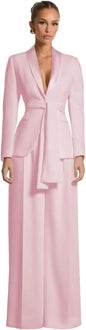 Pant Suits for Women Dressy Casual 2 Piece Womens Suit with Belt Elegant Womens Suits for Wedding Guest Prom