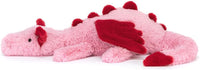 Jellycat Heart Dragon, 20 inches, Large, Pink and Red Plush Toy