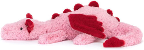 Jellycat Heart Dragon, 20 inches, Large, Pink and Red Plush Toy