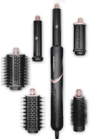 SRILabs StyleWrap Pro 7-in-1 Coanda Air Hair Multi Styler Dryer Brush with Negative Ions, Lighter and Foldable Design, Quiet Brushless Motor, Aviation-Grade Aluminum, Memory Function