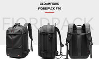 7DAY'S Fiordpack Vacuum Backpack Travel (External Pump, 60L), TSA Lock, Expandable Vacuum Seal Compression Travel Backpack for 17" Laptop, Airline Approved