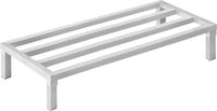 VEVOR Aluminum Dunnage Rack, 48” x 20” Commercial Food Floor Rack, 12” Off the Floor, 1000 lbs Capacity All-Welded Aluminum Storage Rack, for Storage in Restaurants, Kitchens, Garages and Vehicles