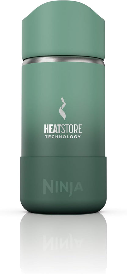 Ninja, Travel Mug, Sip Perfect 16oz, Brings Hot Drinks to Sippable Temperature in Minutes, Stainless Steel, Leak Proof, Dishwasher Safe, Metal, Insulated Tumbler, Ocean Blue, DW1603OB