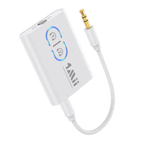 1Mii Bluetooth 5.3 Transmitter Receiver for TV to Wireless Headphones, Dual Link AptX Adaptive/Low Latency/HD Audio, Aux Adapter for Home Stereo, Airplane, Boat, Gym
