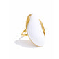 Mchic Colorful Chunky Statement Ring for Women: Boho Large Oval Acrylic Finger Ring Stainless Steel Adjustable Beach Summer Y2K Handmade Jewelry Gift for Women