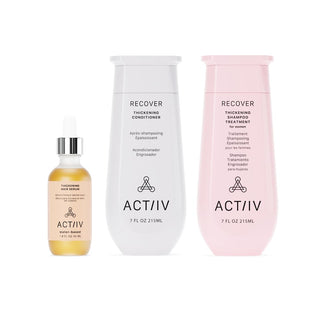 ACTIIV Ultimate Power Trio For Women | Boosts Fuller-Looking Hair, Strengthens, Soothes Scalp, Includes Shampoo, Conditioner & Serum, Vegan, Color-Safe, For All Hair Types|