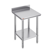 Vevor Mophorn Stainless Steel Work Table 36x24 Inch with 4 Wheels, Casters Heavy Duty Food Prep Worktable for Commercial Kitchen Restaurant, Silver