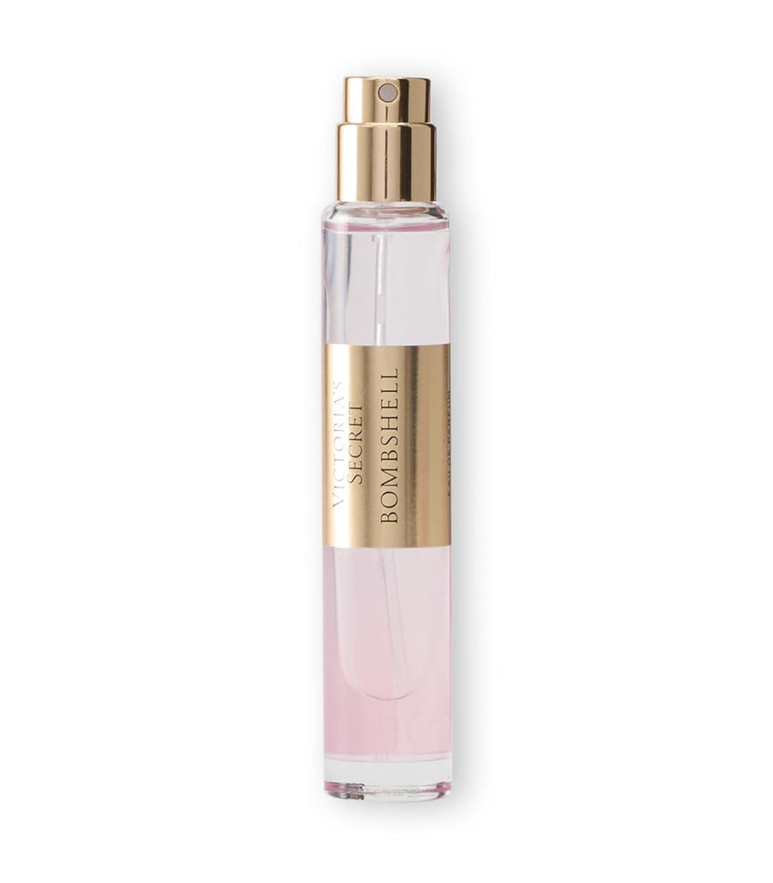 Victoria's Secret Bombshell Eau de Parfum Travel Spray, Notes of Purple Passion Fruit, Shangri-La Peony & Vanilla Orchid, Mini Perfumes for Women (0.23 oz)