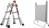Little Giant Multi-Position Ladder, Velocity, M17, 9-15 Foot, Aluminum, Type 1A, 300 lbs Weight Rating & Work Platform, Aluminum, 375 lbs Weight Rating