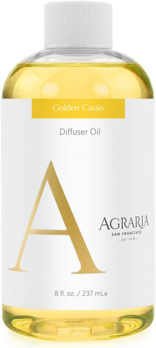 AGRARIA Reed Diffuser Refill, Scented Oil Home Fragrance, Reed Oil Diffuser Gift Set for All Occasions, Golden Cassis