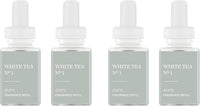 Pura Smart Home Air Diffuser Fragrance - Smart Scent Refill - Up to 120-Hours of Premium Fragrance per Refill for Home, Office & Apartment - 4 Pack, White Tea No. 1