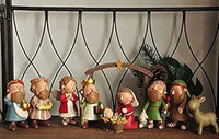 Nativity Sets for Christmas 10 Pieces - Hand Painted Nativity Scene Indoor, 4.8" Classic Figurines Holy Family Jesus Manger Crib Ornament, Xmas Decorations