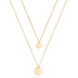 Turandoss Dainty Layered Choker Necklace, Handmade Y Pendant Necklace Multilayer Bar Disc Necklace Adjustable Layering Choker Necklaces for Women