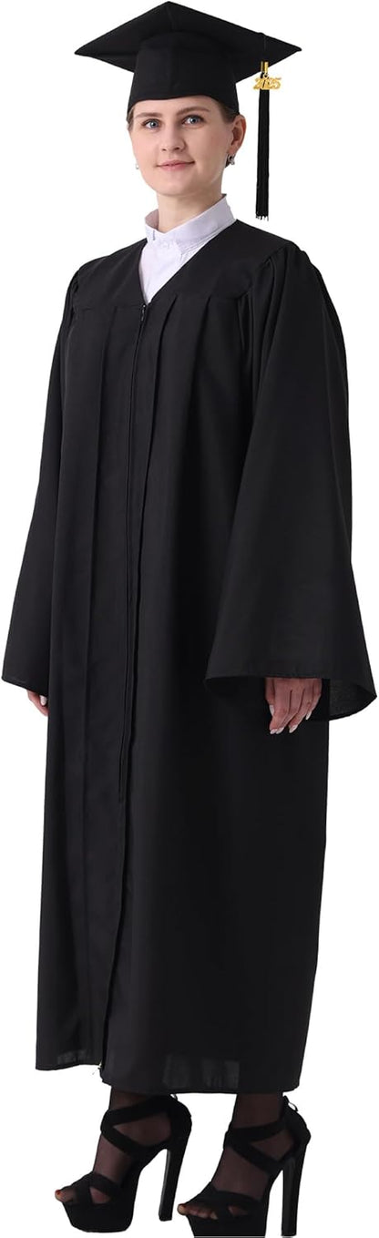 GraduatePro Matte Graduation Cap and Gown Class of 2025 Set Bulk with Tassel for High School & College 12 Colors