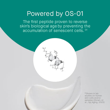 oneskin FACE & EYE OS-01 Peptide Topical Supplement | Skin Longevity Age Reversal Moisturizer and Eye Cream