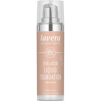 lavera Hyaluron Liquid Foundation - Natural Ivory 01 - Foundation Make Up with Hyaluron & Almond Oil for a Flawless Complexion - Face Make Up - PETA Certified - Vegan - Made in Germany - 1 Fl Oz