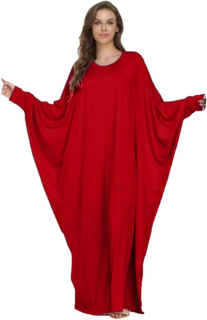 Boedaty Women Soft Muslim Prayer Dress Abaya Islamic Ramadan Full of Elasticity Garment Dubai Robe