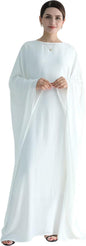 Women Muslim Abaya Dress 1Piece Bat Sleeve Islamic Maxi Robe Fashion Jilbab for Women Eid Kaftan Muslim Robe
