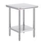 Vevor Mophorn Stainless Steel Work Table 36x24 Inch with 4 Wheels, Casters Heavy Duty Food Prep Worktable for Commercial Kitchen Restaurant, Silver