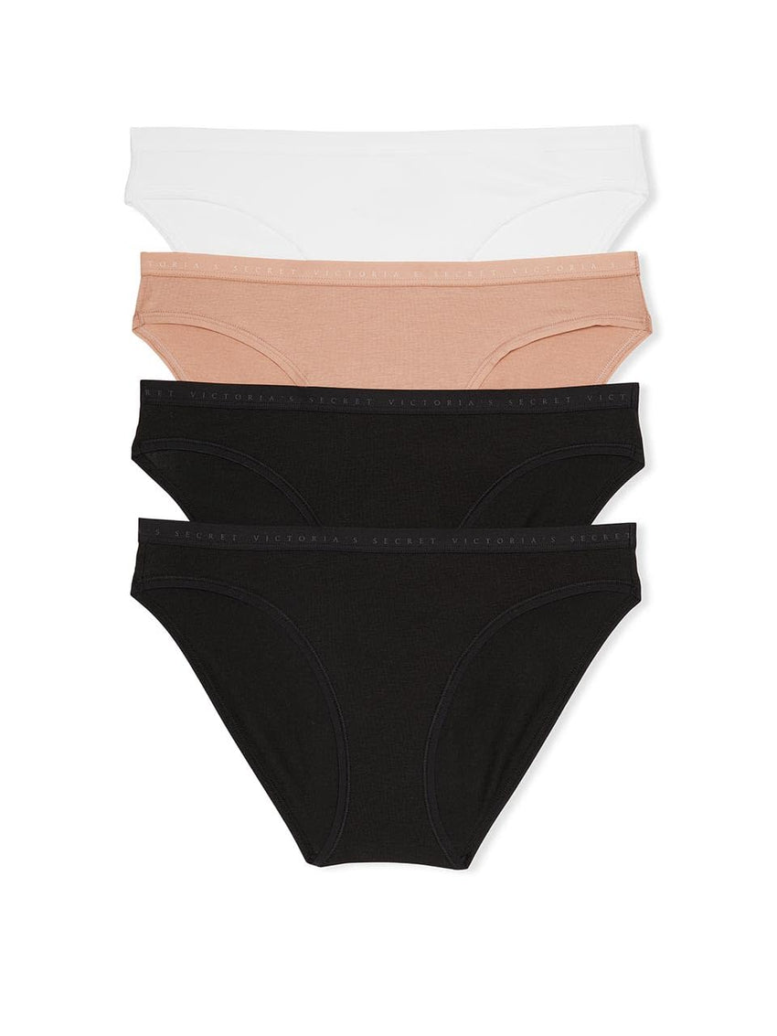 Victoria's Secret Women's Cotton Bikini Underwear, Moderate Coverage Panties for Women, Multi Pack (XS-XXL)