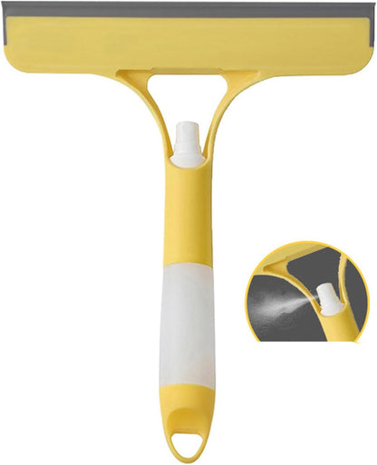 3 in 1 Window Cleaning Scraper Glass， 2025 New Squeegee for Shower Glass, Spray Away Cleaner Shower Squeegee for Glass Doors Brush - All-Purpose Squeegee for Window Cleaner Tool (Grey)