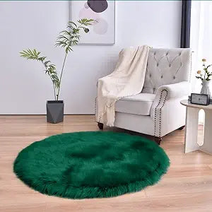 duduta White Faux Sheepskin Throw Rug 2x3 ft, Fluffy Shag Fur Chair Cover Small Bedside Dorm Rug Non Slip Washable