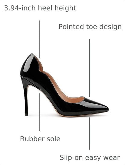 COLETER Women's 4 Inch Pumps Pointed Toe Two Tone Stiletto Pumps NB 7USCOLETER Women's 4 Inch Pumps Pointed Toe Two Tone Stiletto Pumps NB 7US l