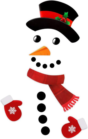 D-FantiX Snowman Christmas Refrigerator Magnets Set of 16, Cute Funny Fridge Magnet Refrigerator Stickers Holiday Christmas Decorations for Fridge, Metal Door, Garage, Office Cabinets (Large)