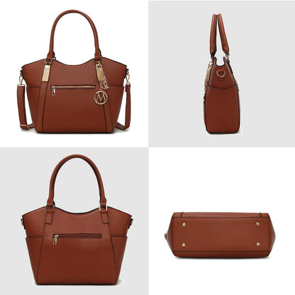 MKF Collection Tote Bag for Women Vegan Leather Shoulder Bag – Top-Handle Purse, Ladies Handbag by Mia K