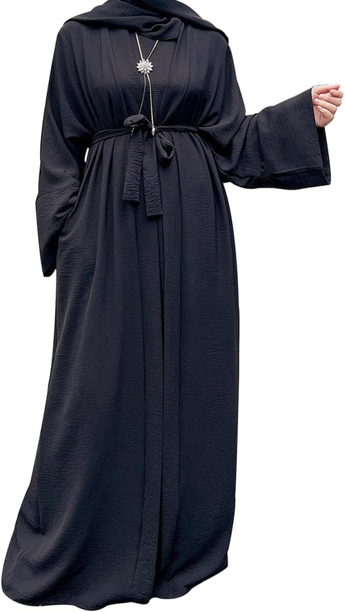 2PCS Women's Muslim Dresses Abaya Islamic Dubai Prayer Dress Robe Long Cardigan Maxi Dress