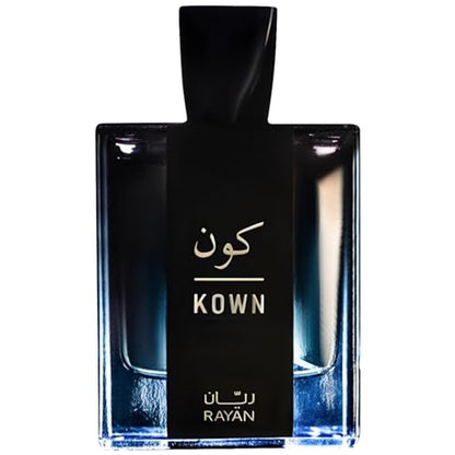 RAYAN Kown - Modern Woody Oud Perfume for Men, Arabian Eau De Parfum, 100mL (3.34 Fl oz) Perfumes Arabes Para Hombres, Long Lasting Perfume with Bergamot, Lavender, Cardamom - A Gift for All Occasions
