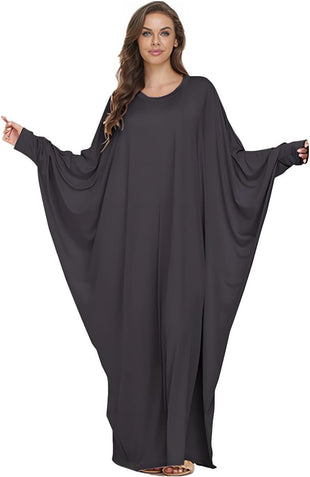 Boedaty Women Soft Muslim Prayer Dress Abaya Islamic Ramadan Full of Elasticity Garment Dubai Robe