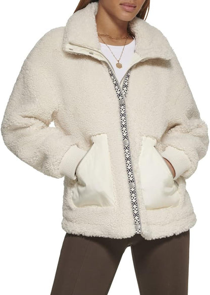Levi's Women's Sherpa Teddy Jacket (Standard & Plus Sizes)