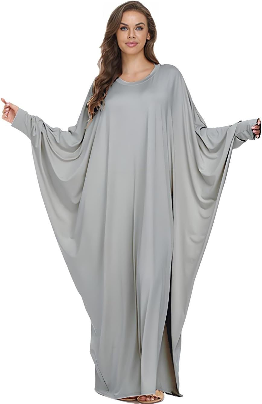 Boedaty Women Soft Muslim Prayer Dress Abaya Islamic Ramadan Full of Elasticity Garment Dubai Robe