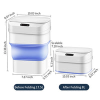 Automatic Sensor Trash Can, Kitchen Smart Garbage Bin with Lid, Touchless Induction, Collapsible Design, Large Capacity Waste Basket for Home, Office, Bathroom