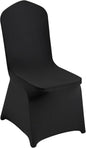 VEVOR 100 Pcs White Chair Covers Polyester Spandex Chair Cover Stretch Slipcovers for Wedding Party Dining Banquet Flat-Front Chair Covers