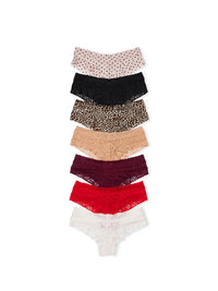 Victoria's Secret Women's Lace Cheeky Underwear, Minimal Coverage Panties for Women, Multi Pack (XS-XXL)