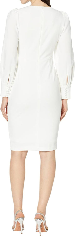 Calvin Klein Womens Vneck Sheath Work Dress
