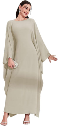 MedeShe Women's Modest Hidden Adjustable Belt Oversized Abaya Muslim Dress Prayer Robes Kaftans
