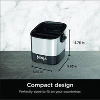 Ninja Luxe Café Knock Box, Accessories for Espresso Machine, Easy & Mess-Free Puck Disposal, Coffee & Espresso Grounds, Non-slip Base, Removable Bar, Holds 10 Double Shot Pucks, XSKKNOCKBOX