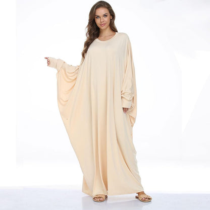 Boedaty Women Soft Muslim Prayer Dress Abaya Islamic Ramadan Full of Elasticity Garment Dubai Robe