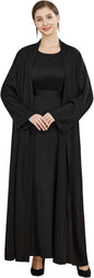 khalat Women Muslim Abaya Dress 2PCS Lightweight Satin Abaya Dress for Women Islamic Dubai Modest Kaftan Prayer Dress