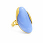 Mchic Colorful Chunky Statement Ring for Women: Boho Large Oval Acrylic Finger Ring Stainless Steel Adjustable Beach Summer Y2K Handmade Jewelry Gift for Women